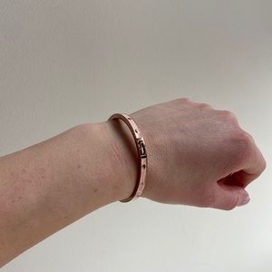 Pink and gold Kate Spade clasp bracelet